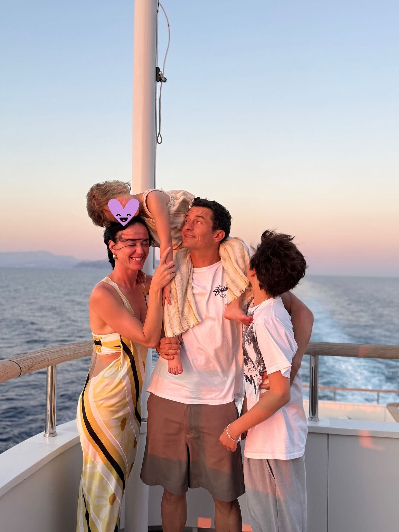 Katy Perry, Orlando Bloom, Flynn y Daisy / Instagram @orlandobloom