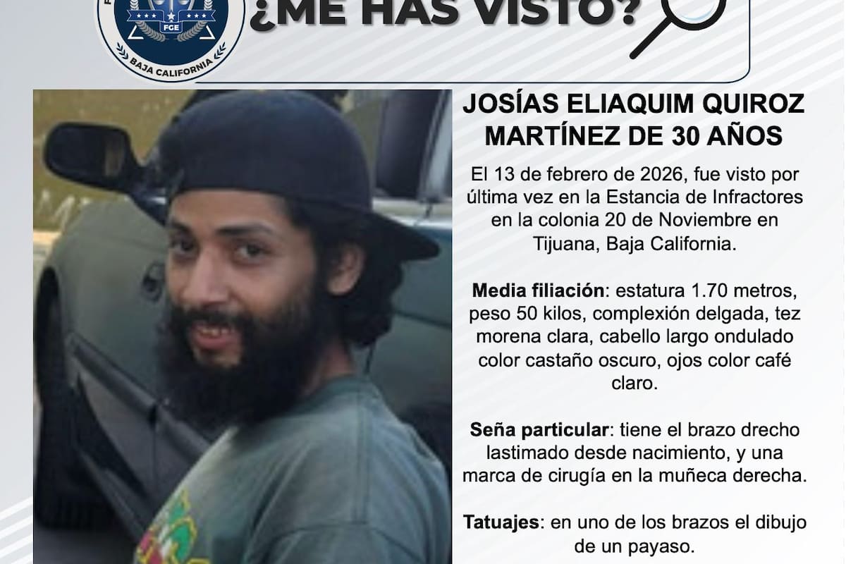 Se busca a Josías Eliaquim Quiroz Martínez de 30 años
