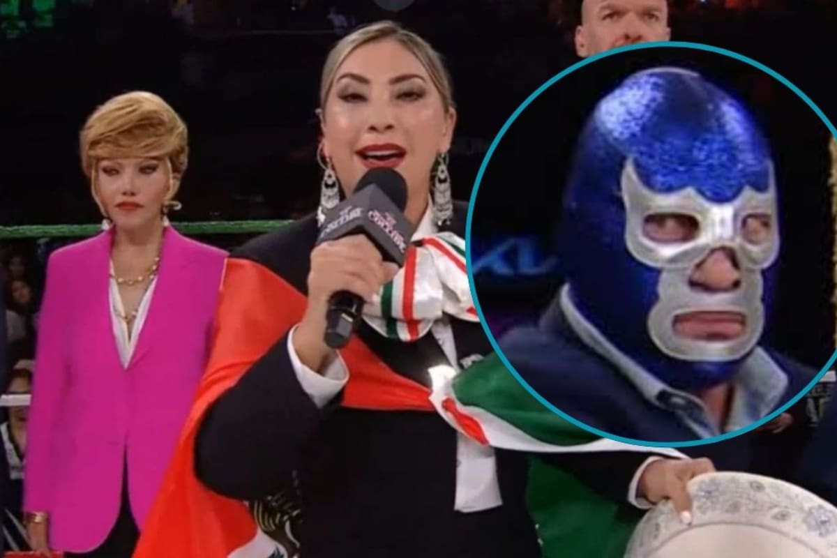 Blue Demon Jr. explica su reacción ante el error de Deyra Barrera al entonar el Himno Nacional