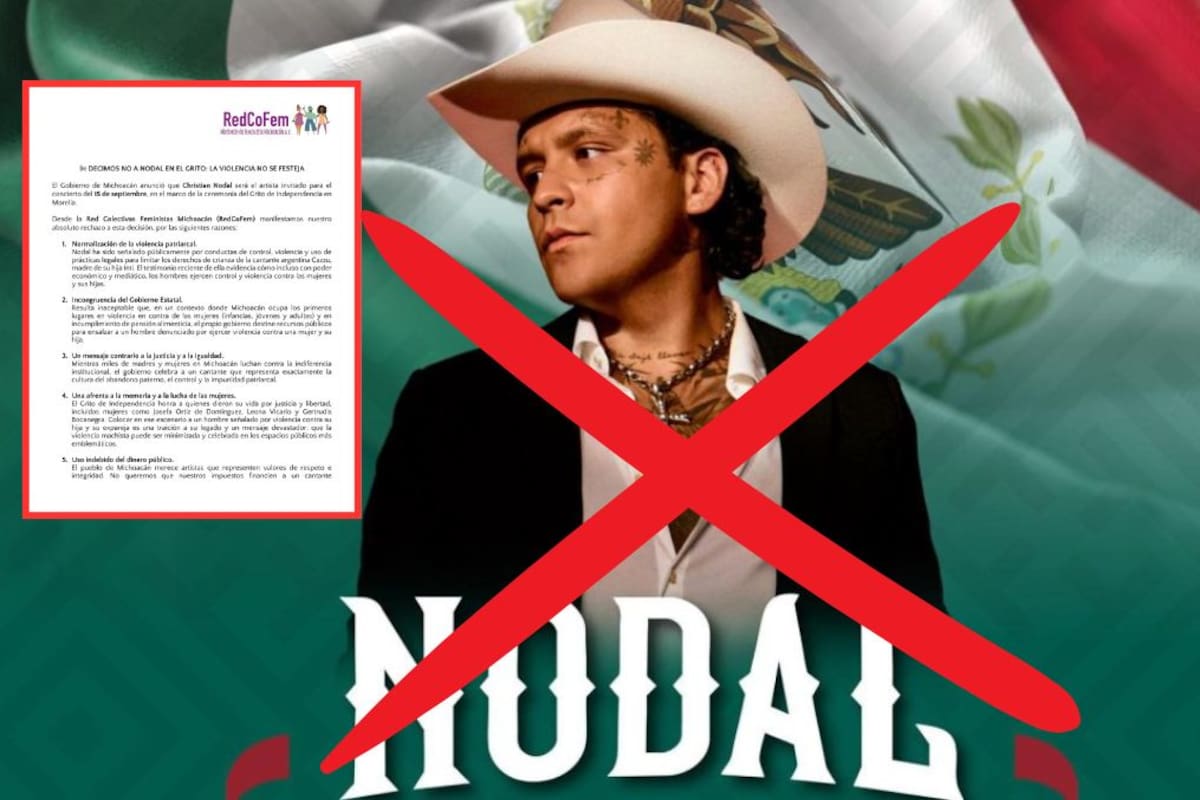 Agrupación feminista pide cancelar concierto de Christian Nodal en Morelia por el Grito de Independencia