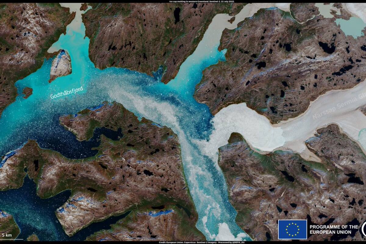 Capas de hielo en Groenlandia se derriten por altas temperaturas; liberan 6 mil millones de toneladas de agua al día
