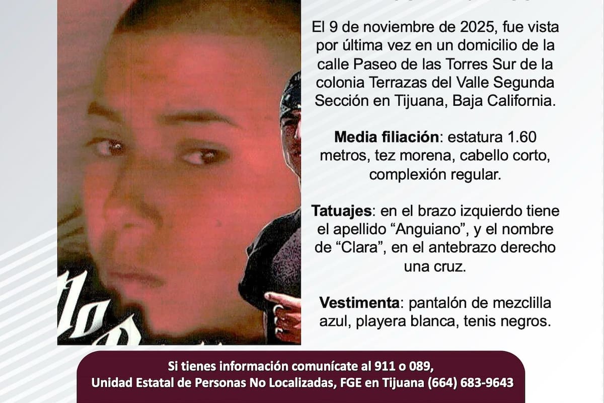 Se busca a Jazmín Anguiano Franco de 26 años