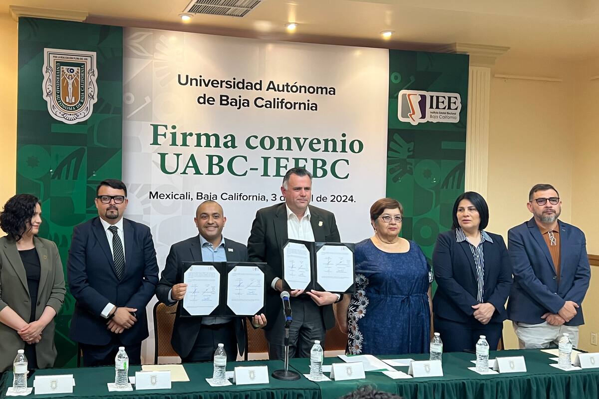 Firman convenio Ieebc y UABC para realizar en conjunto los debates municipales