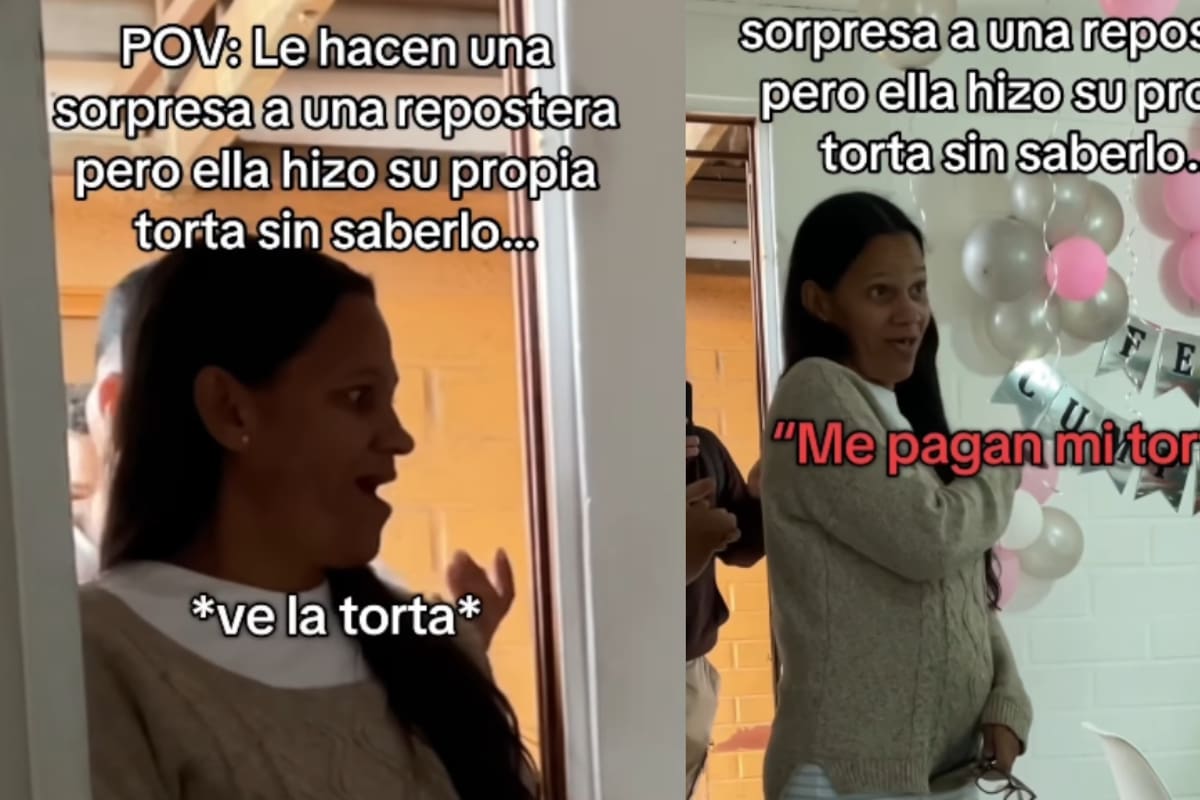 “¿Me van a pagar el pastel o qué?”: Le organizan una fiesta sorpresa a una mujer, pero ella termina preparando su propio pastel sin saberlo.