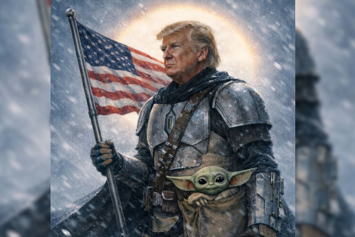 Casa Blanca publica imagen de Donald Trump como The Mandalorian por el Día de Star Wars y genera reacciones en redes