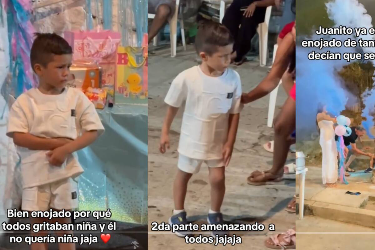 VIDEO: niño enfurece en fiesta de revelación de sexo con todos los que querían que el bebé fuera “niña”