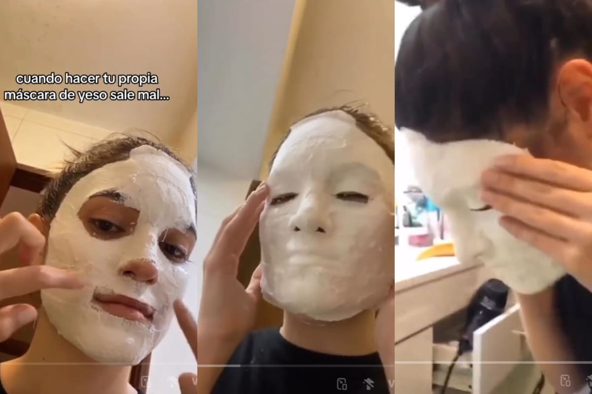 VIRAL: joven intenta hacer una máscara de yeso, ¡pero luego no puede quitársela!