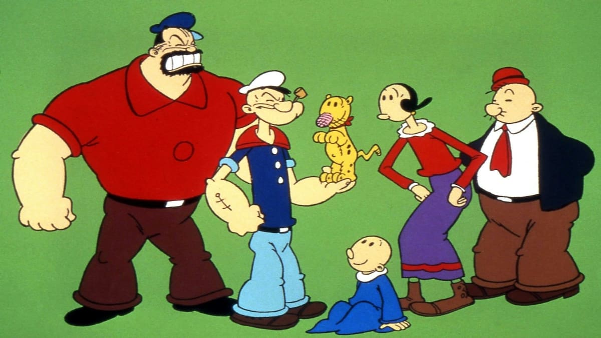 Varios personajes de Popeye el marino.