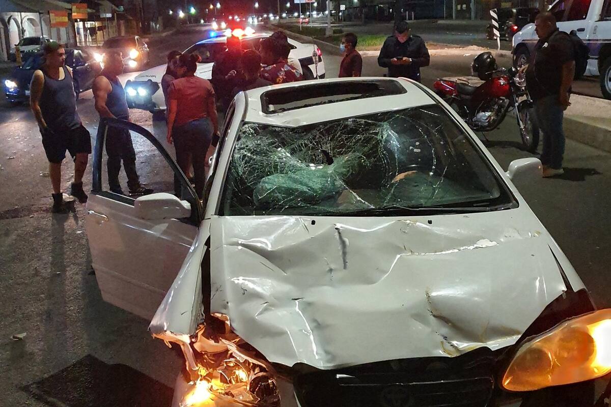 Motociclista de pizzería herido en choque en Gomez Morín oriente