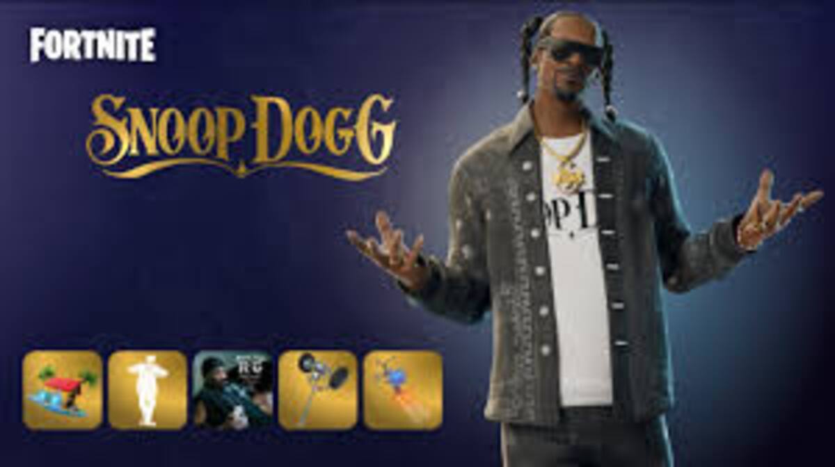 Lote Snoop Dogg | Cadillac: Snoop Dogg llega a Fortnite con un estilo único, destacando un Cadillac clásico y accesorios festivos.