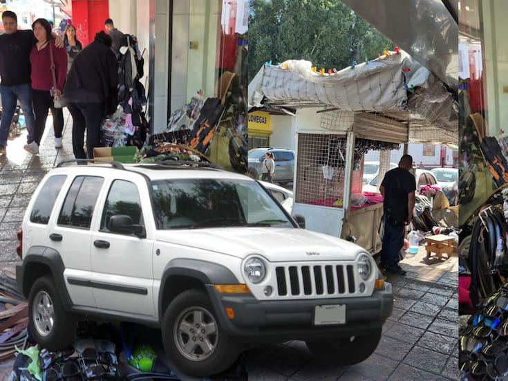 Conductora chocó contra un puesto del centro de Hermosillo y le cayó encima al vendedor; él resulta lesionado y ella se da a la fuga