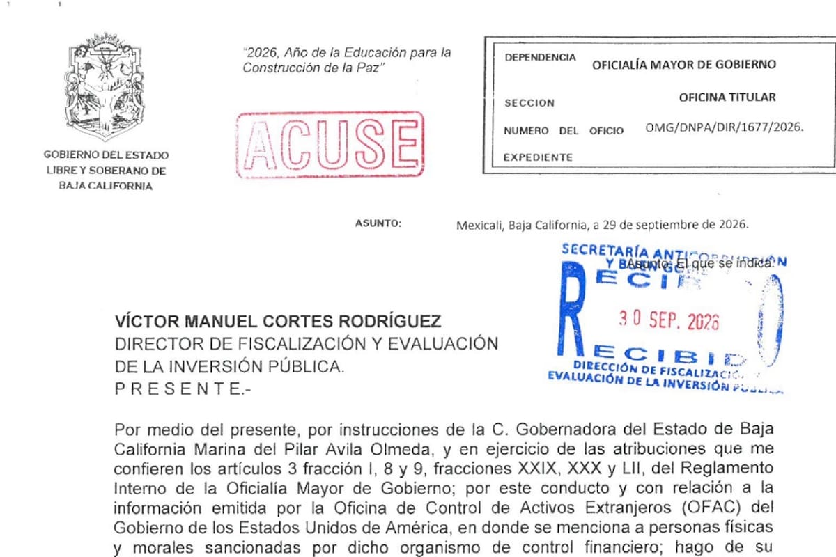 Instruye gobernadora Marina del Pilar revisión tras lista de la OFAC y la remisión de expedientes a la Secretaría Anticorrupción
