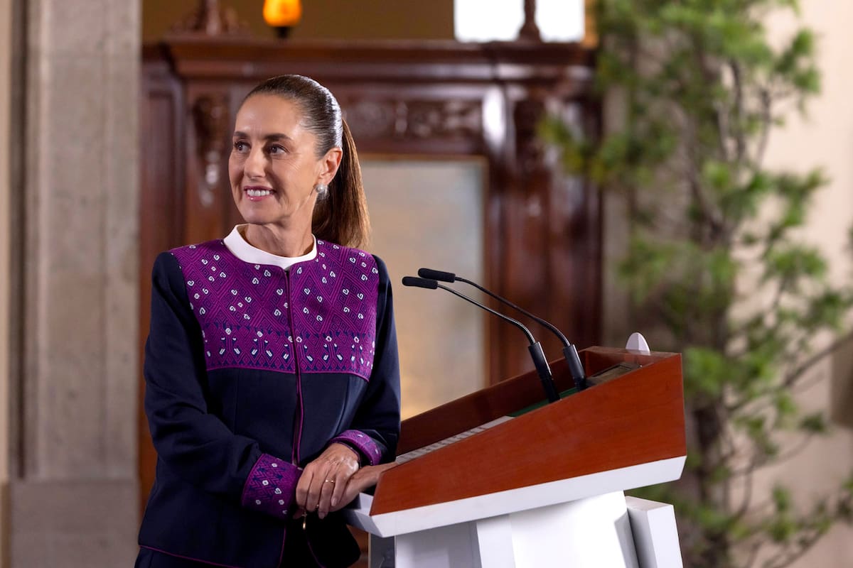 Cuauhtémoc, Ciudad de México. 5 de agosto 2026. La presidenta constitucional de los Estados Unidos Mexicanos, la Doctora Claudia Sheinbaum Pardo en conferencia de prensa matutina en el salón de la Tesorería de Palacio Nacional. | Foto: Juan Carlos Ramos Mamahua/Presidencia