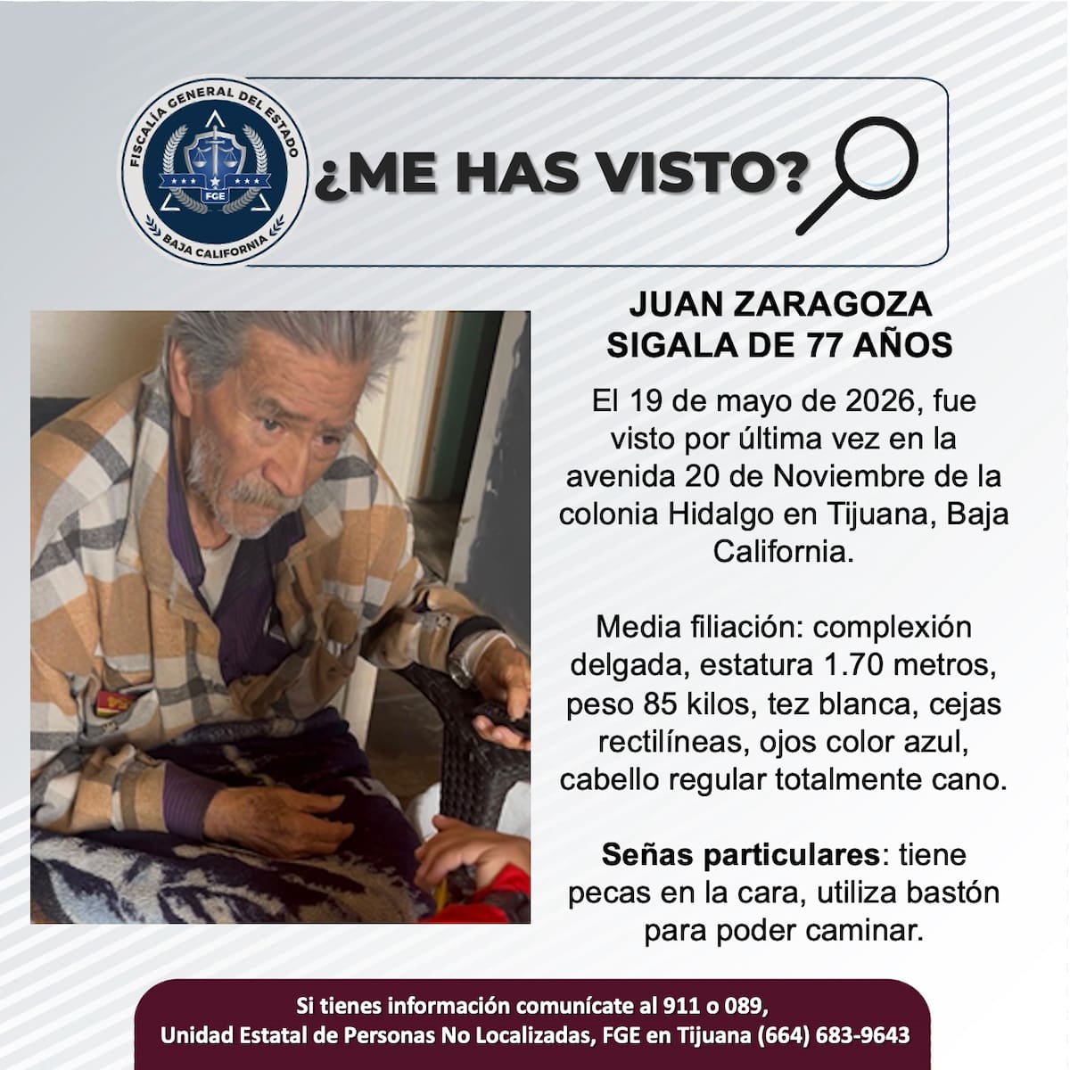 Fue vista por última vez el 19 de mayo de 2026.