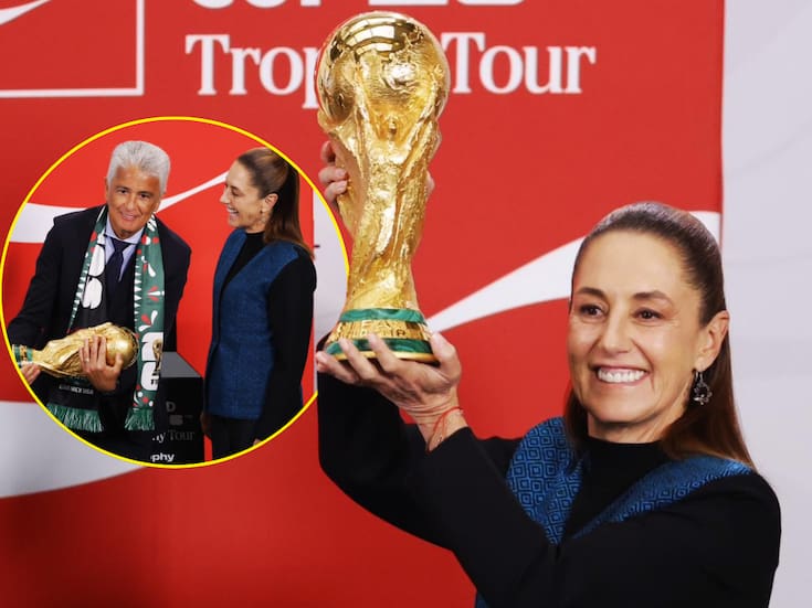 Claudia Sheinbaum levanta la Copa del Mundo a 100 días de su inauguración en México