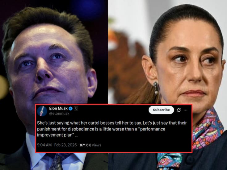 “Dice lo que sus jefes de los cárteles le dicen que diga”: Elon Musk acusa a Claudia Sheinbaum de proteger al crimen organizado en publicación de X