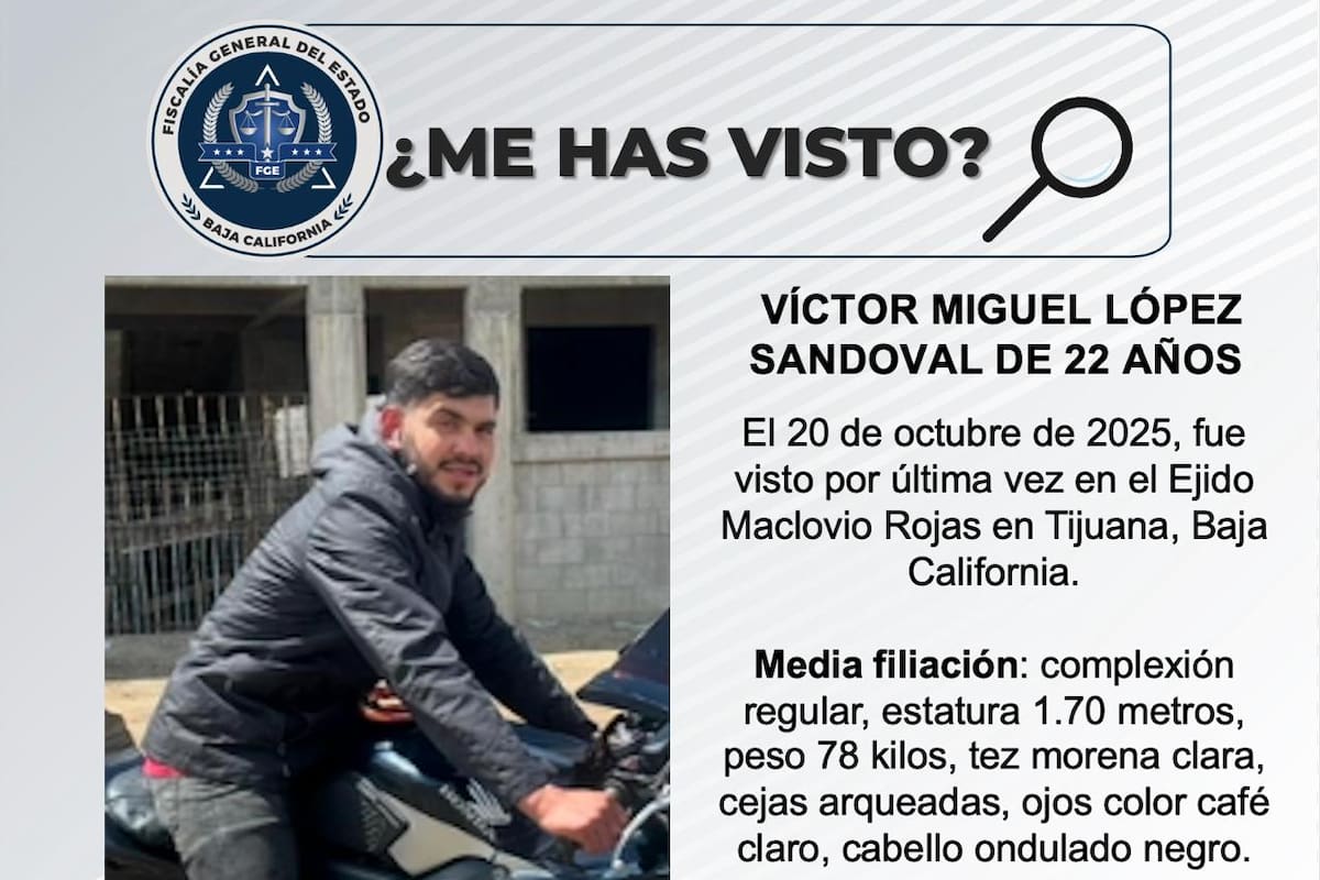Se busca a  Víctor Miguel López Sandoval de 22 años de edad