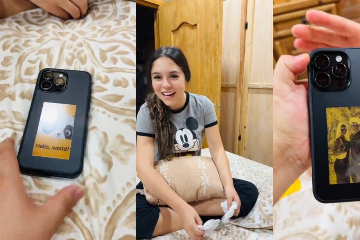Joven le regala a su hermana una funda inteligente que está causando sensación: puedes elegir la foto que mostrará tu celular
