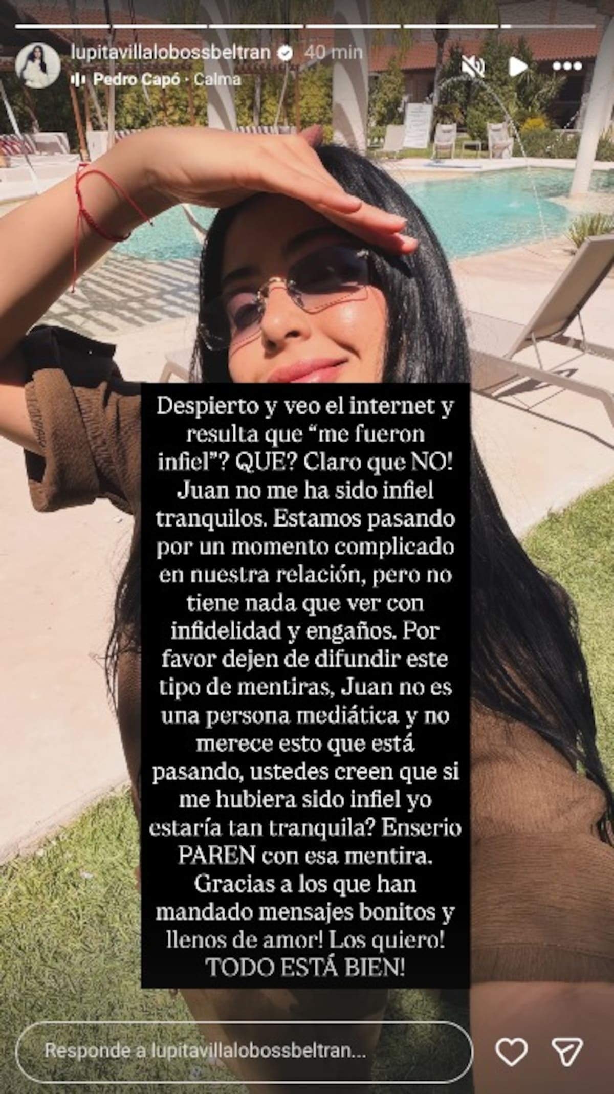 Lupita Villalobos niega infidelidad de Juan pero admite crisis en su matrimonio/ Instagram