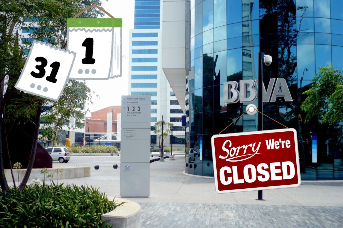 ¿Cerrarán los bancos hoy martes 31 de diciembre de 2024 y  el 1 de enero de 2025?