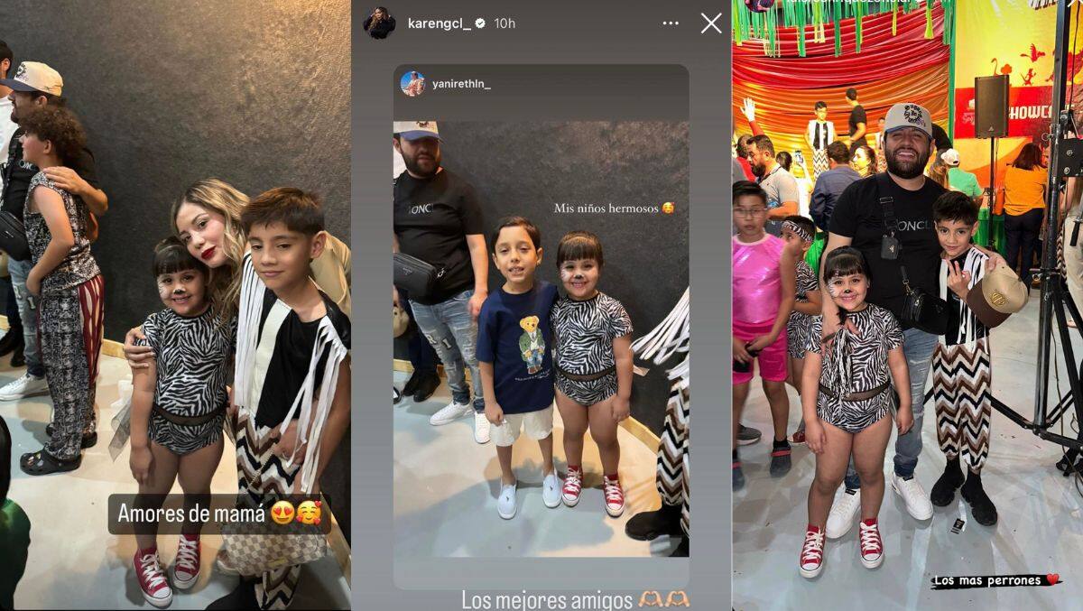 La expareja parece haber dejado sus diferencias atrás por el bien de sus hijos.