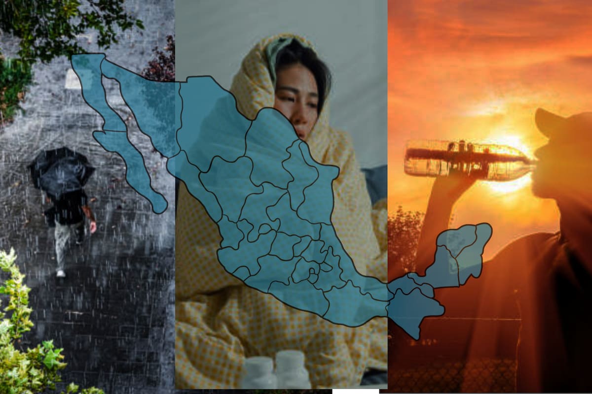 Así estará el clima este 23 de octubre: lluvias fuertes y temperaturas extremas en diversos estados de México