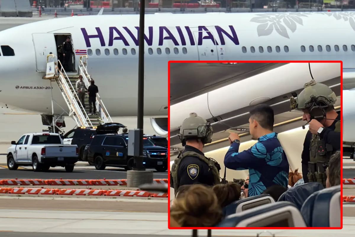 Avión de Hawaiian Airlines fue evacuado momentos antes de despegar por amenaza de bomba; un pasajero fue arrestado