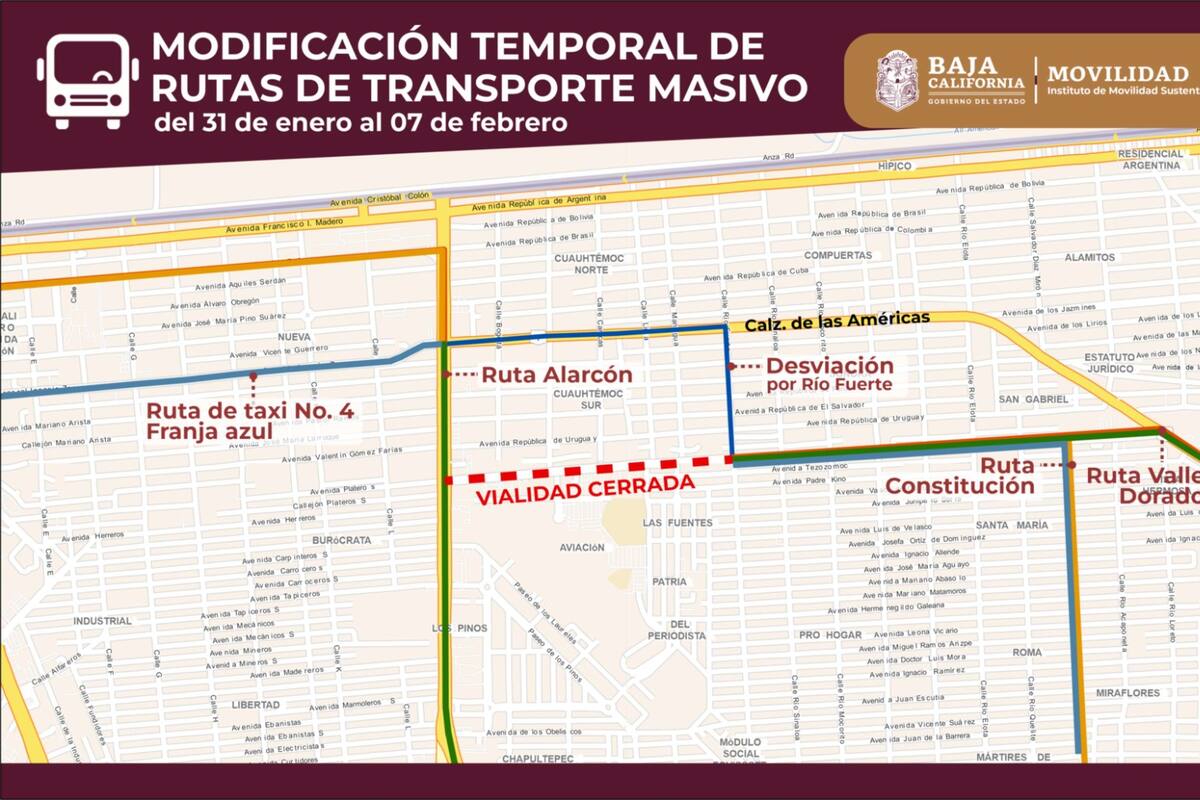 IMOS anuncia modificación de rutas de transporte masivo, por Serie del Caribe