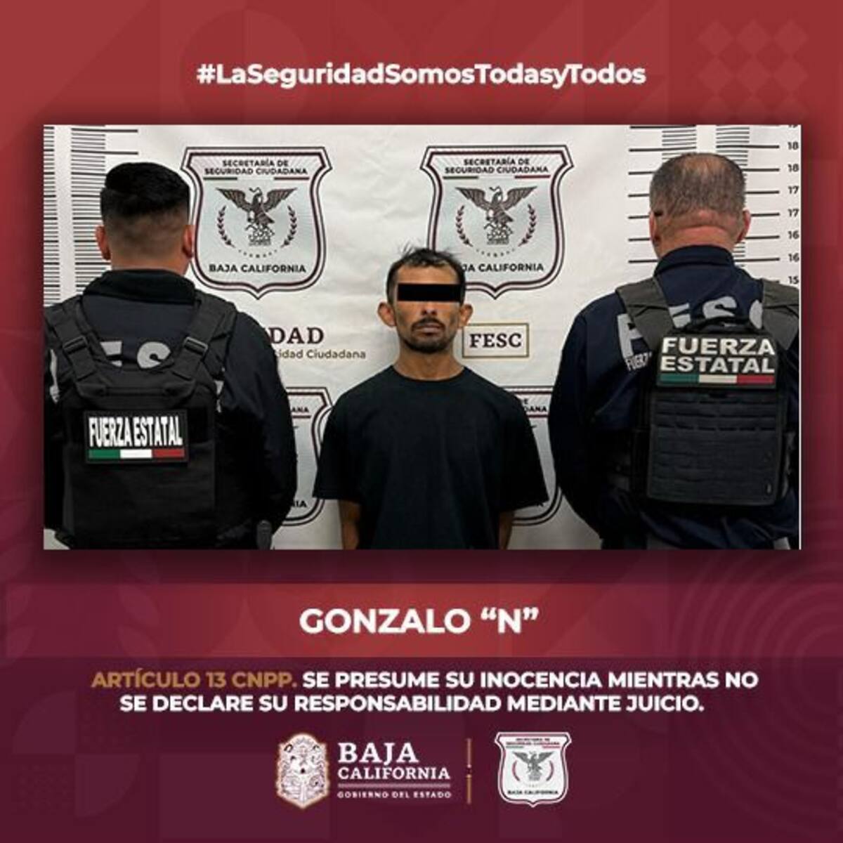 En Ensenada, fue detenido Gerardo “N”, de 40 años l Foto: Cortesía