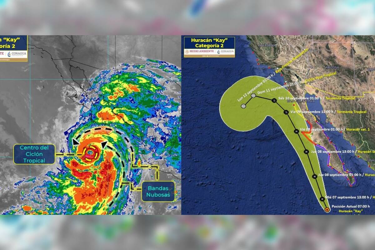 Huracán Kay se intensifica a categoría 2: Conagua