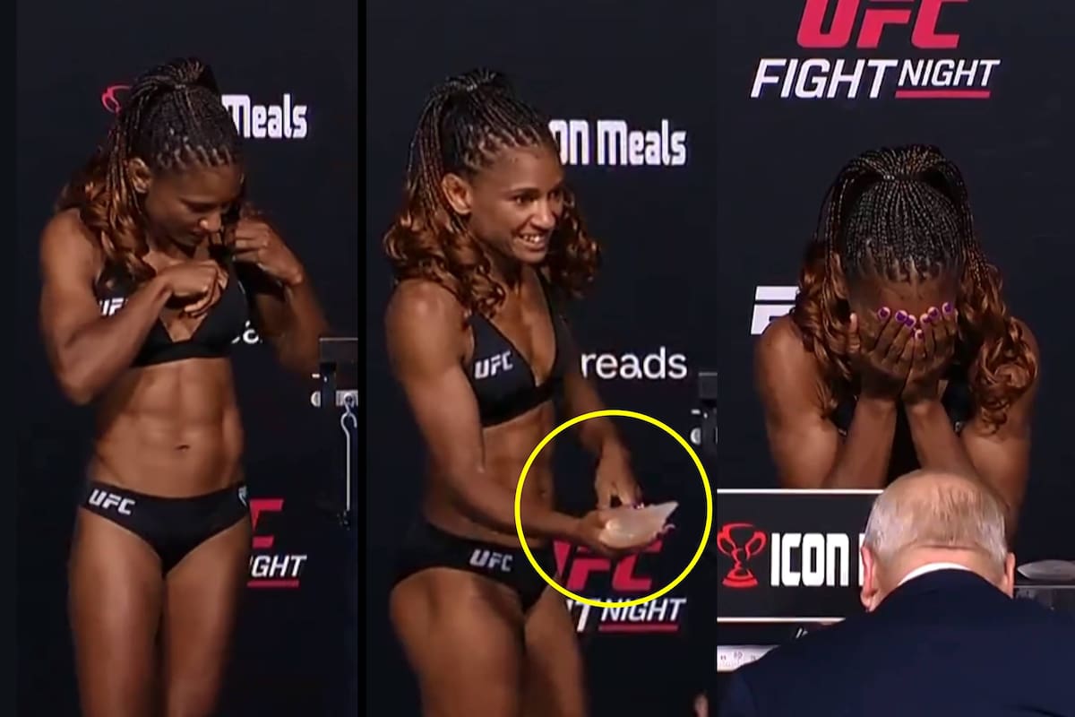 ¡Qué bochorno! Peleadora de UFC tuvo que retirarse las prótesis del busto para poder dar el peso