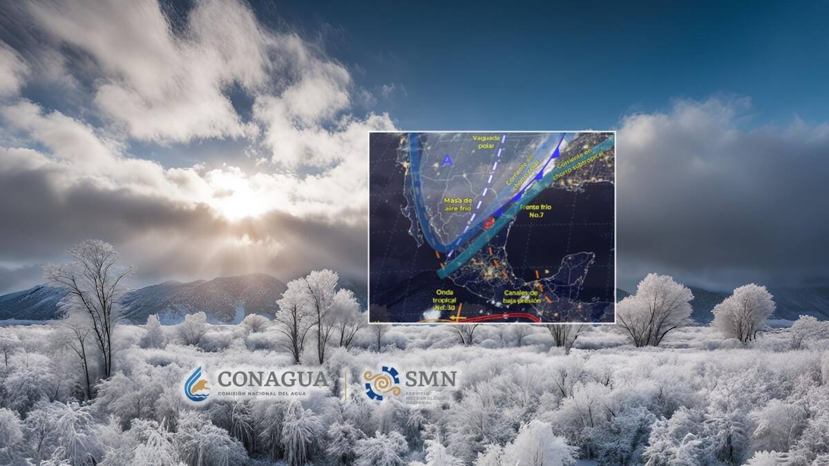 Frente frío trae lluvias, intensas heladas y fuertes vientos a casi todo México. Foto: Especial