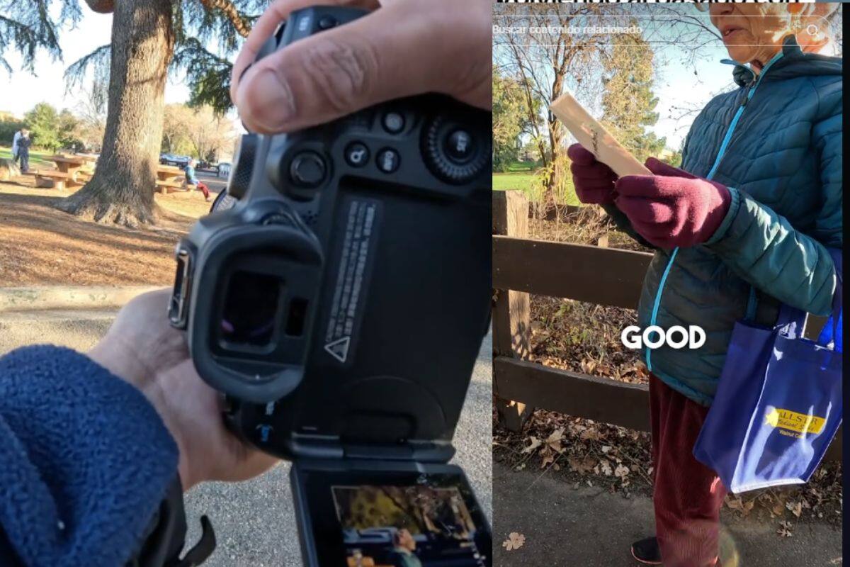 “No es buena”: Le regala una fotografía a una adulta mayor para conocer su reacción