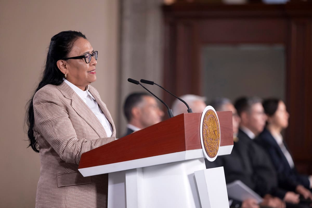 Cuauhtémoc, Ciudad de México. 27 de mayo 2026. Rosa Icela Rodríguez Velázquez, secretaria de Gobernación. | Foto: Juan Carlos Ramos Mamahua/Presidencia.