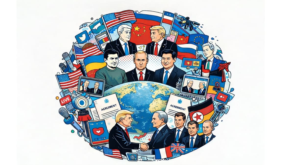 Cómo 2025 rompió las reglas de la diplomacia tradicional y convirtió las negociaciones globales en un espectáculo político seguido en tiempo real por millones de personas en todo el mundo