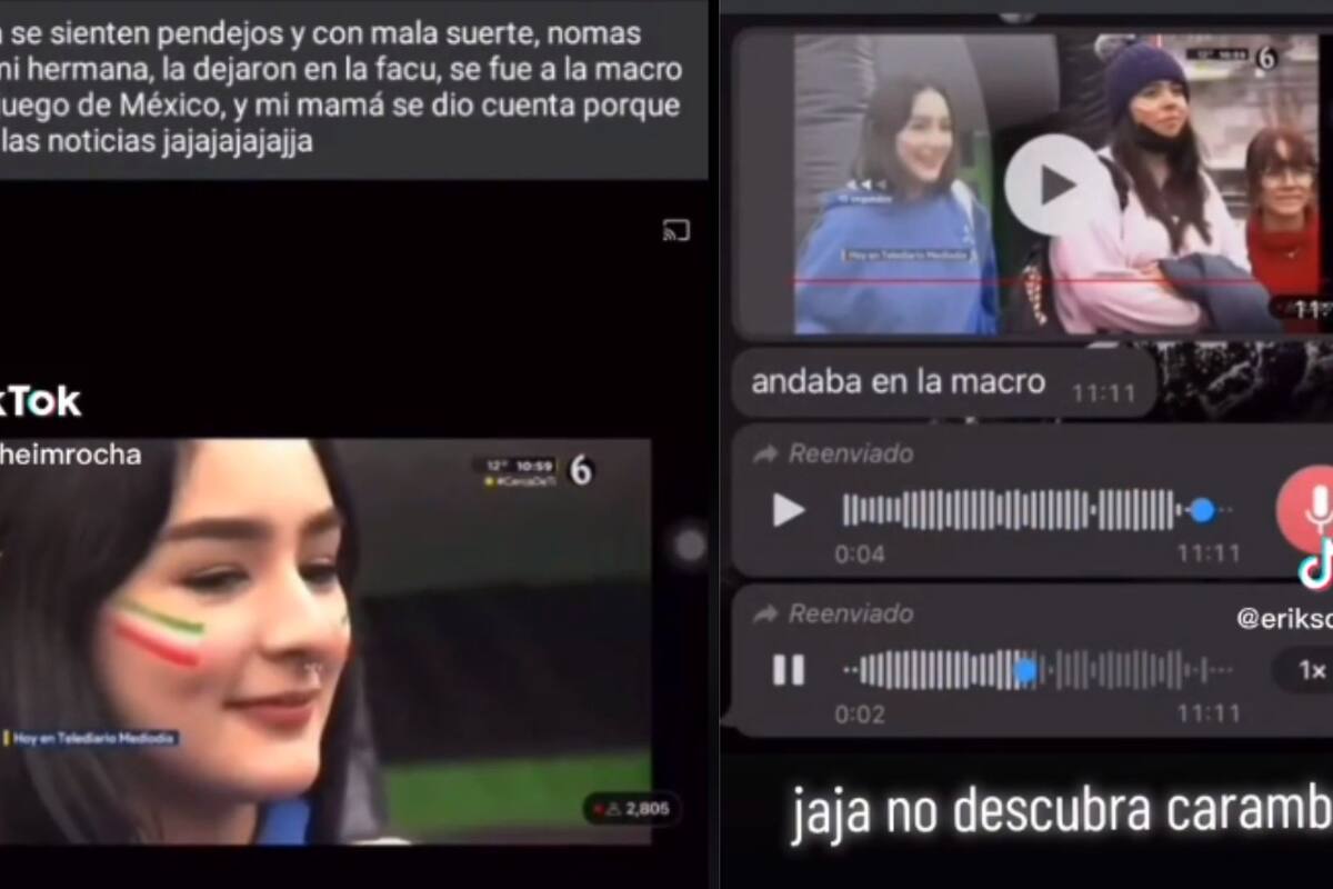 ¡Hermano, cayó la ley! Joven se escapa de clases para ver partido y su mamá la descubre por salir en televisión