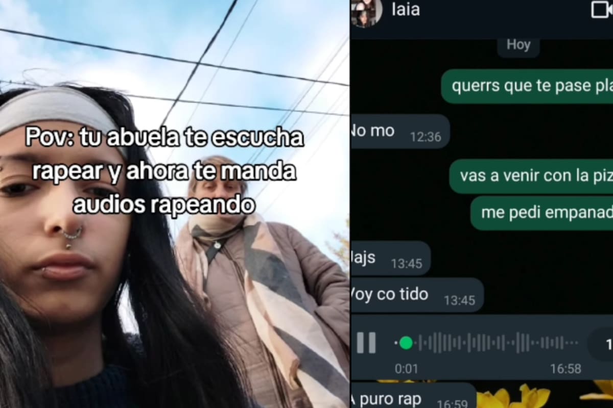 Joven muestra cómo su abuela la escuchó rapeando y ahora le manda audios imitándola