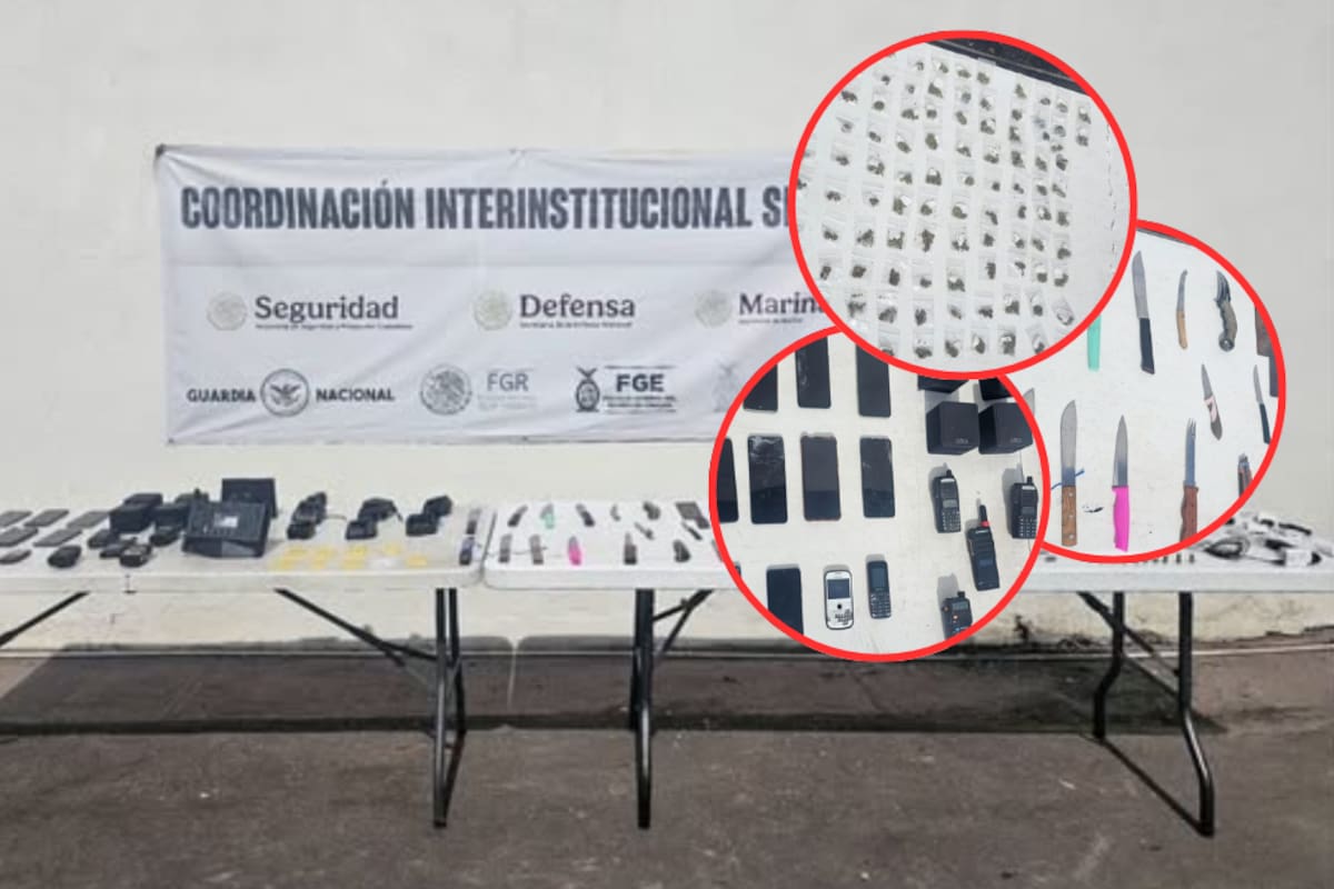 Hallan drogas, armas y celulares en revisión sorpresa dentro del penal de Aguaruto en Culiacán; operativo interinstitucional expone la magnitud del contrabando en cárceles de Sinaloa
