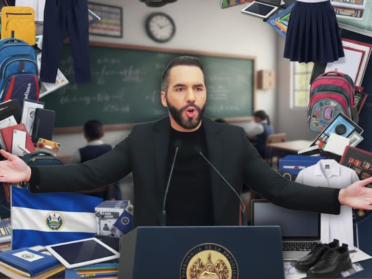 Mientras en México más de 6 millones de menores no asisten a la escuela, en El Salvador el gobierno entregará kits escolares con uniforme, zapatos, cuadernos, útiles y computadoras o tablets a estudiantes de educación básica