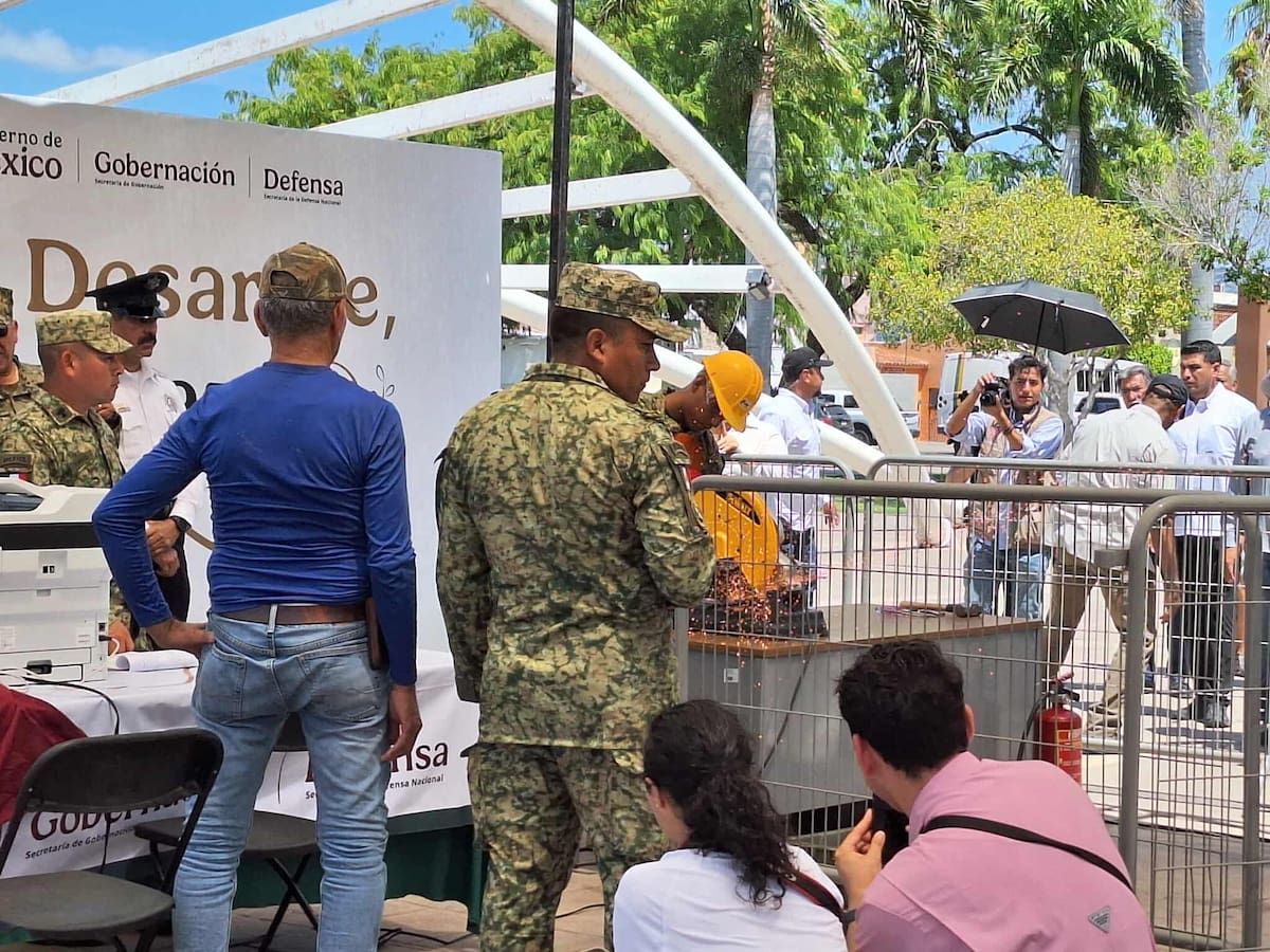 En Cajeme inició el programa federal "Sí al desarme, Sí a la paz", con módulos en iglesias para canjear armas, cartuchos y explosivos por dinero, sin requerir datos personales.