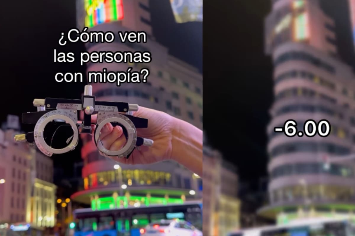 Un video muestra cómo es el día a día de una persona con miopía, alcanzando hasta una graduación de -10.00