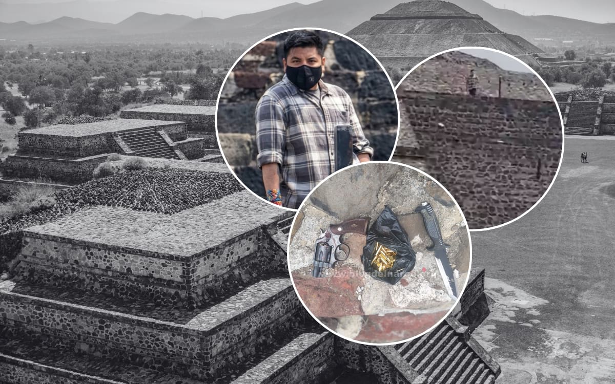 Ataque en Teotihuacán: qué había dentro de la mochila del agresor en la Pirámide de la Luna. Foto: X de Blog del Narco México y Raúl Gutiérrez
@RaulGtzNR