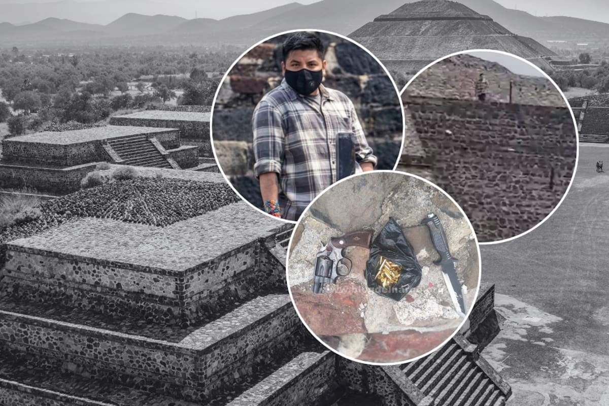 ¿Qué llevaba en la mochila el atacante de Teotihuacán? Hallan municiones, fotos misteriosa generada con IA y material sobre tiroteos de Estados Unidos