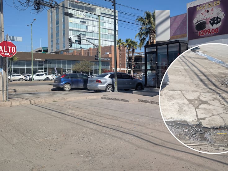 Fallas en drenaje del bulevar Paseo Las Quintas en Hermosillo preocupan a vecinos y comerciantes