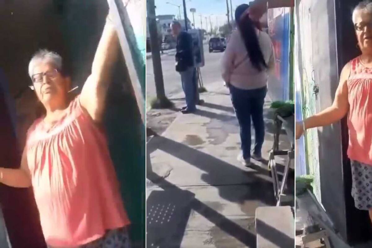 VIDEO: Mujer confronta a personas que invaden su banqueta “yo la limpio, es mía”