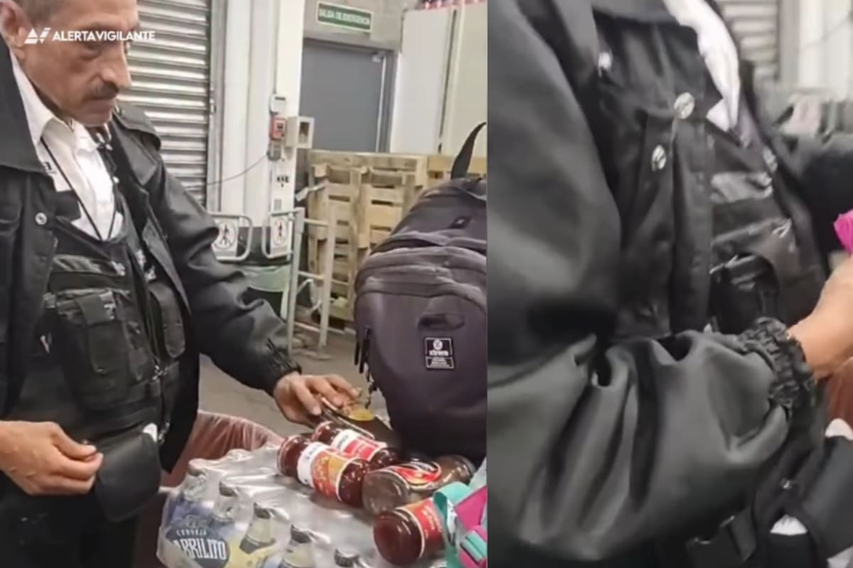 “Lo único que robó fue comida; con los sueldos como están, no lo culpo”: Guardia de seguridad es captado robando y los cibernautas terminan defendiéndolo