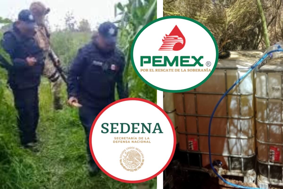 PEMEX y SEDENA aseguran toma ilegal de gasolina en Huehuetoca