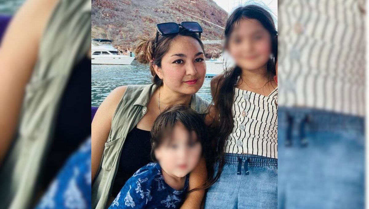 Zelma Adylene Quintero Rojas y sus dos hijos menores, Danna Alejandra y Rafael Alejandro.