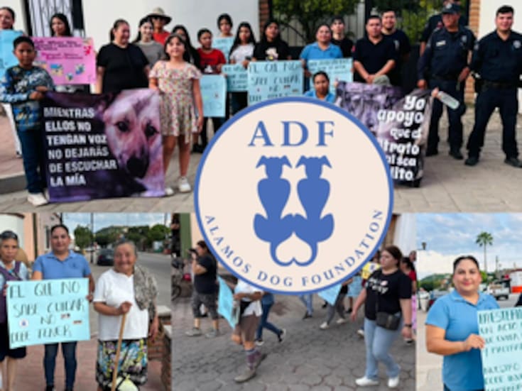 “No queremos más perritos sufriendo” Álamos tiene su primera marcha contra el maltrato animal, buscan crear conciencia y exigir justicia
