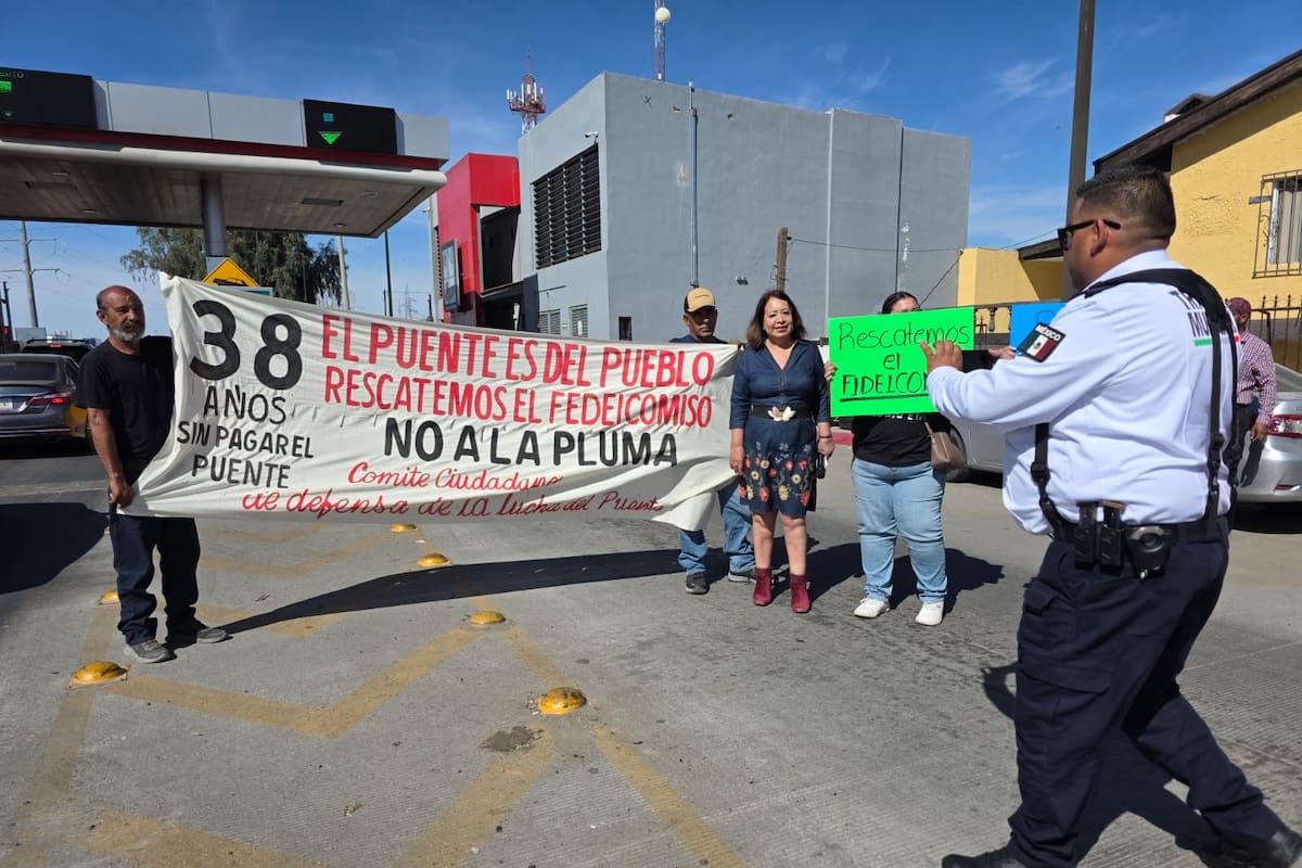 Liberan caseta de cobro del Puente Río Colorado; anuncian tarjeta de residente sin cobro